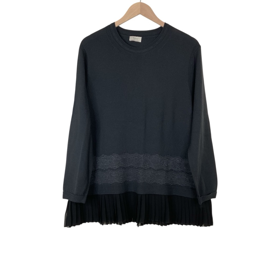 Wrap London Dark Grey Wool Sweater Size 12